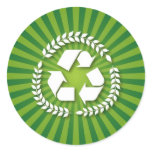 Green Eco Recycling Sign stickers