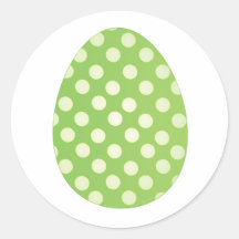 Green Egg Round Sticker