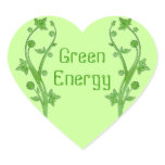 Green Energy Heart Sticker
