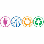 Green Energy Symbols Cut Outs