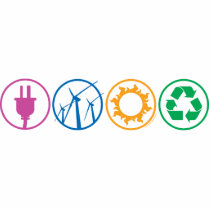 Green Energy Symbols Cut Outs