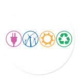 Green Energy Symbols stickers