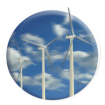 Green Energy Wind Turbine Sticker