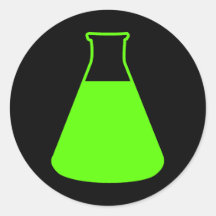 Green Erlenmeyer Flask Sticker