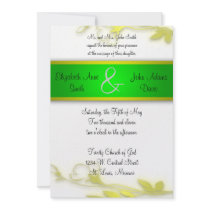 Green Escape Two Wedding Invitation