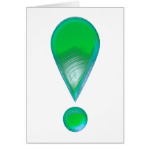 Green Exclamation Mark2 Note Card