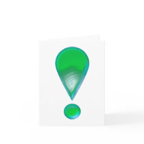 Green Exclamation Mark Greeting Card