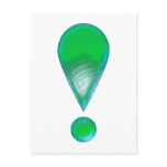 Green Exclamation Mark Postcard
