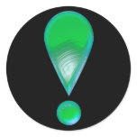 Green Exclamation Mark Sticker
