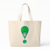 Green Exclamation Mark Tote Bag