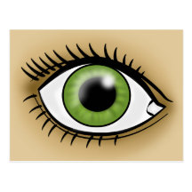 Green Eye icon Postcard