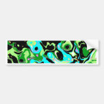 Green Eyed Abstract Bumper Stickers