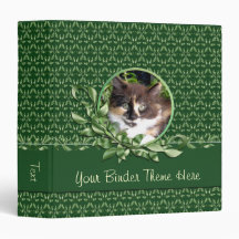 Green Eyed Calico Kitten 1.5 Inch Binder