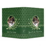 Green Eyed Calico Kitten 1 Inch Binder