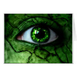 GREEN EYED GREETING CARD
