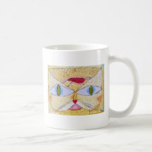 green eyed cat coffee mug