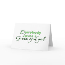 Green Eyed Girl Cards
