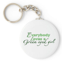 Green Eyed Girl Keychains