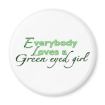 Green Eyed Girl Magnets