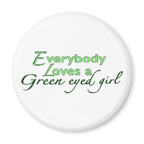 Green Eyed Girl Magnets