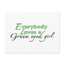 Green Eyed Girl Postcard