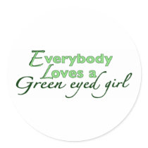 Green Eyed Girl Stickers