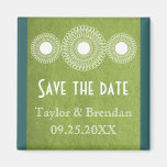 Green Far East Elegance Save the Date Magnet