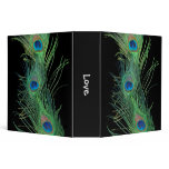 Green Feathers with Black Vinyl Binders
