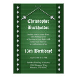 Green Fencing Birthday Party Invitation