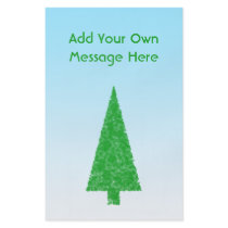 Green Fir Christmas Tree. Blue, White. Custom Text Custom Flyer