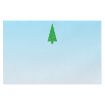 Green Fir Tree. On Blue - White. Christmas. Personalized Flyer