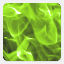 Green Fire Stickers