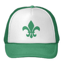 Green Fleur de Lis Hat