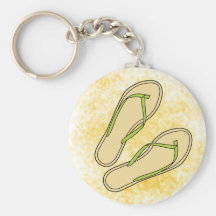 Green Flip Flops Keychain
