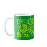 Green Floral Art Deco Heirloom Mug