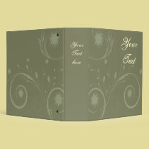 Green Floral binders