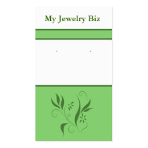 Green Floral Earring Cards