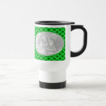 green floral photo frame mug