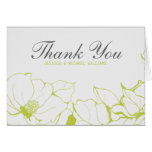 Green Floral Thank You Cards