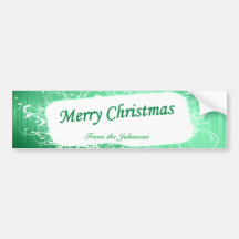 Green Floral Wine Label Bumper Sticker