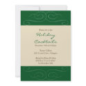 Green florish custom Christmas holiday invitation