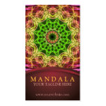 Green Flower Mandala Business Cards