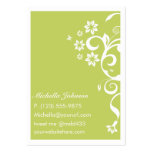 Green Flower Personal QR Large Business Card business cards