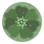 Green Flower Stickers