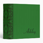 Green Flowers Fractal Design 1.5 inch Binder