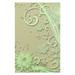 Green Flowers Happy Day! Stationery Design