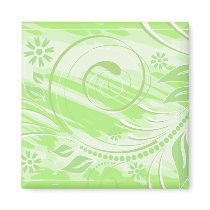 green flowers magnets