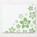 green flowers mouse mats