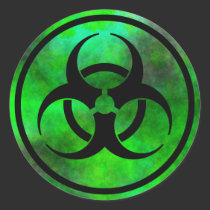 Green Fog Biohazard Symbol Sticker stickers