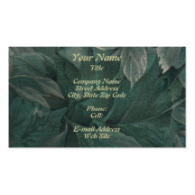 Green Foliage Business Card Template